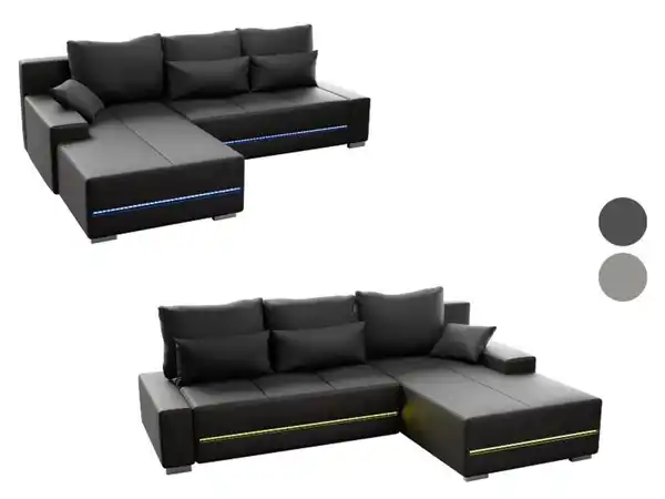 Bild 3 von JUSKYS Sofa »Davos«, mit Ottomane und LED-Licht