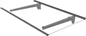 TrendLine Vordach Nizza Aluminum schwarz 140 x 90 cm