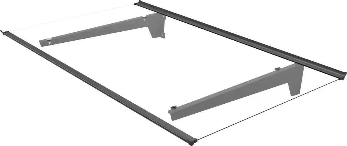 Bild 1 von TrendLine Vordach Nizza Aluminum schwarz 140 x 90 cm
