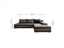 Bild 2 von JUSKYS Sofa »Davos«, mit Ottomane und LED-Licht