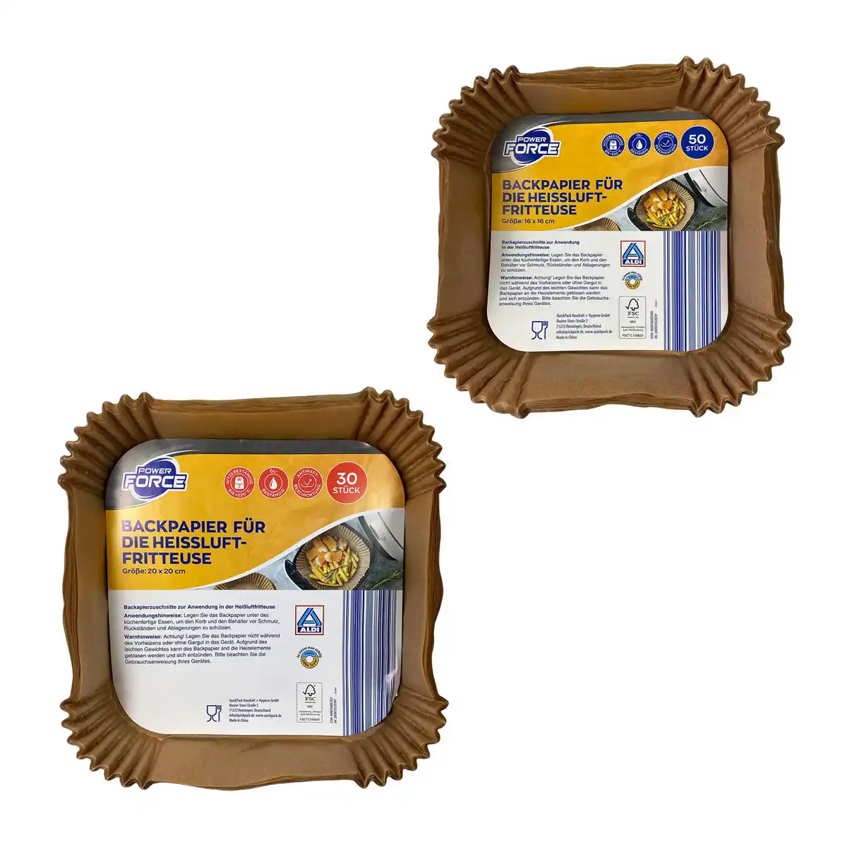 Bild 1 von POWER FORCE Backpapier für Heißluftfritteuse