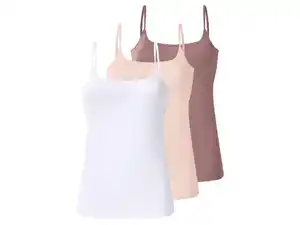 ESMARA® Damen Spaghettiträgerhemden, 3 Stück