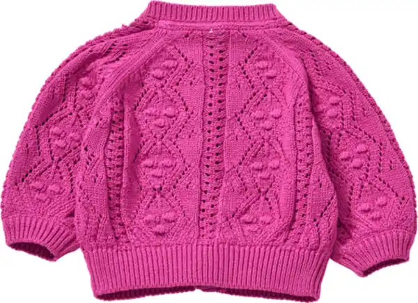 Bild 2 von ALANA Strickjacke mit Ajour-Struktur, beere, Gr. 68