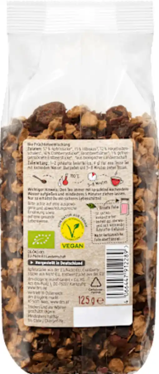 Bild 2 von dmBio Früchtetee-Mischung Cranberry & Erdbeere, lose, 125 g