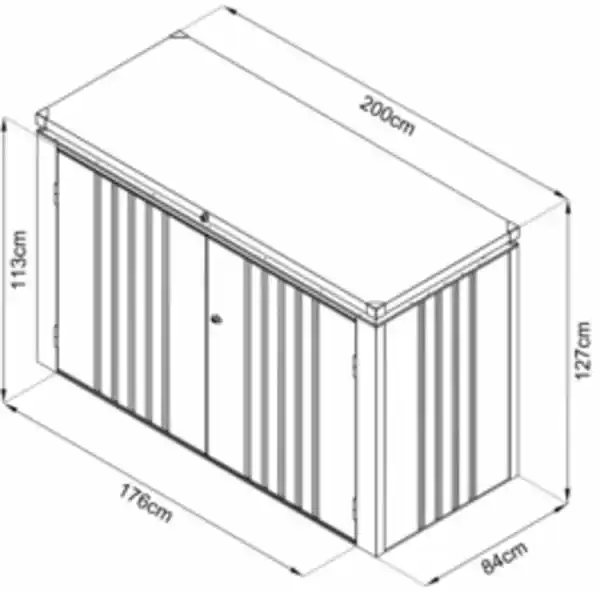 Bild 3 von Mr. GARDENER Mülltonnenbox, BxHxT: 200 x 133 x 84 cm, anthrazit-metallic