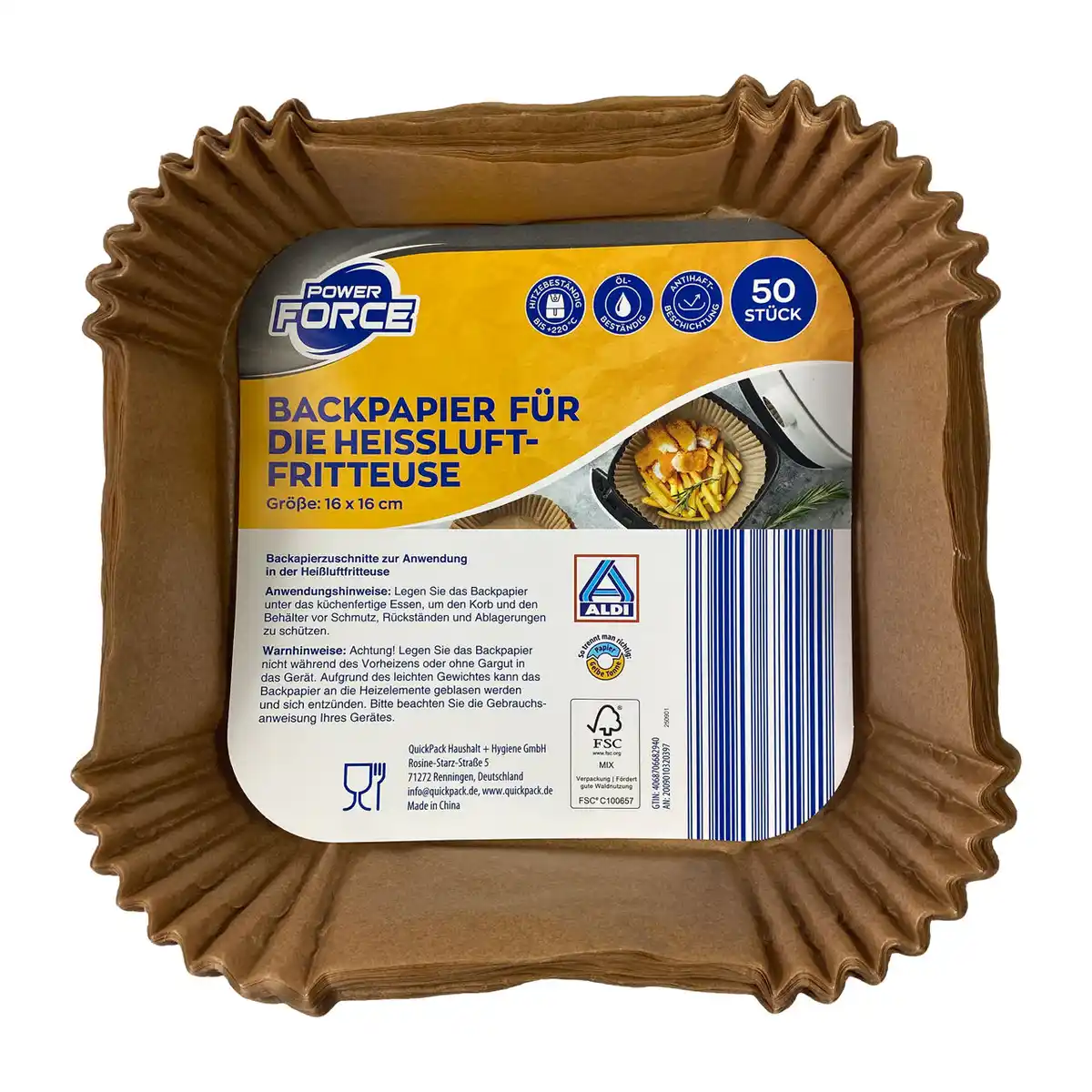 Bild 3 von POWER FORCE Backpapier für Heißluftfritteuse