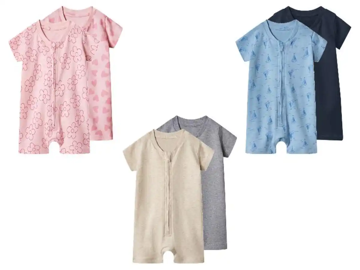 Bild 3 von LUPILU® Baby Schlafoveralls, 2 Stück