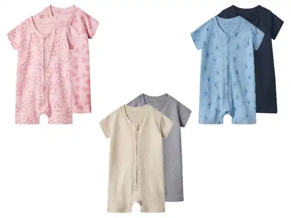 Bild 3 von LUPILU® Baby Schlafoveralls, 2 Stück