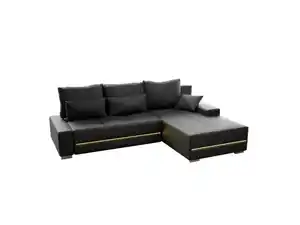 JUSKYS Sofa »Davos«, mit Ottomane und LED-Licht