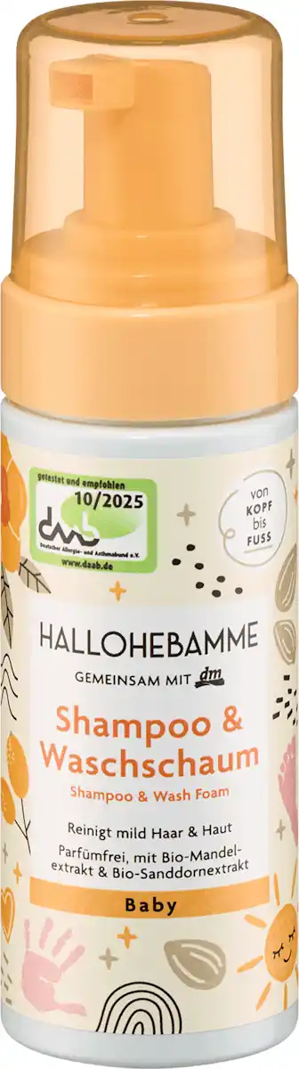 Bild 1 von HALLOHEBAMME Baby Shampoo & Waschschaum, 150 ml