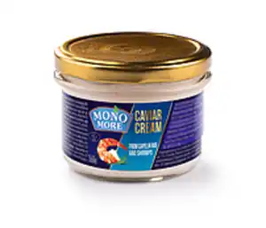 "MONO MORE" Brotaufstrich mit Capelinrogen 40% und Garnelen ...
