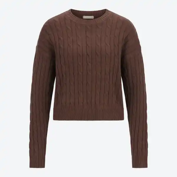 Bild 2 von Damen-Zopfstrickpullover mit Viskose