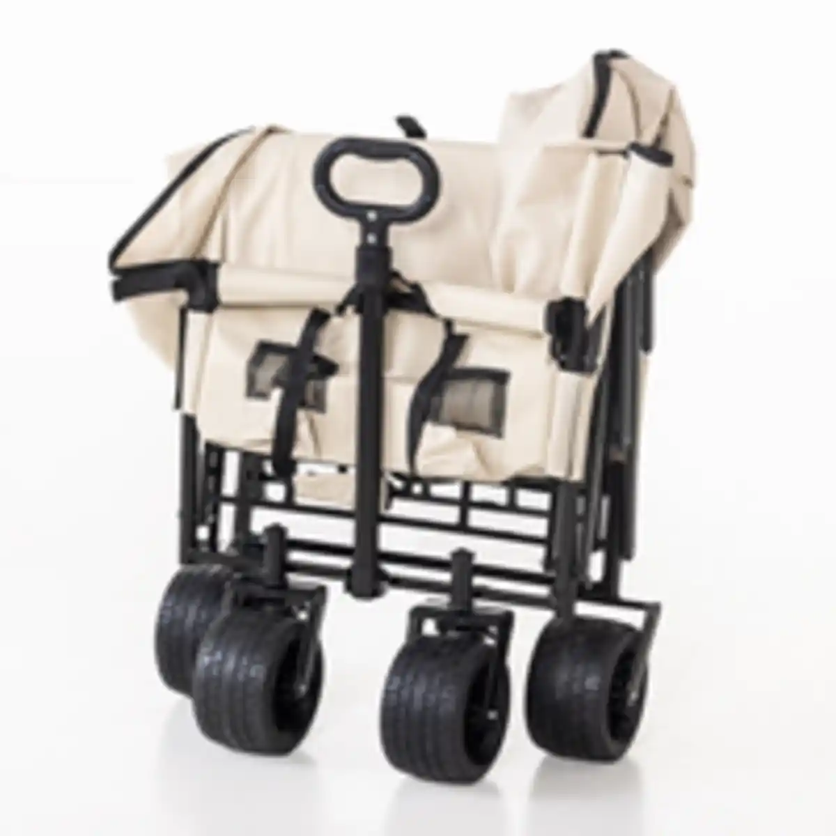 Bild 4 von Hardin 1fachgut Bollerwagen mit robustem Stahlrahmen, ca. 90 x 60 x 107 cm – Beige/Schwarz