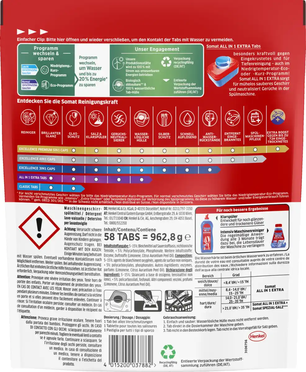 Bild 2 von Somat All in 1 Extra Tabs XXL, 58 WL