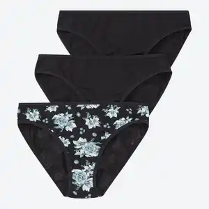 Damen-Minislip mit hohem Baumwollanteil, 3er-Pack