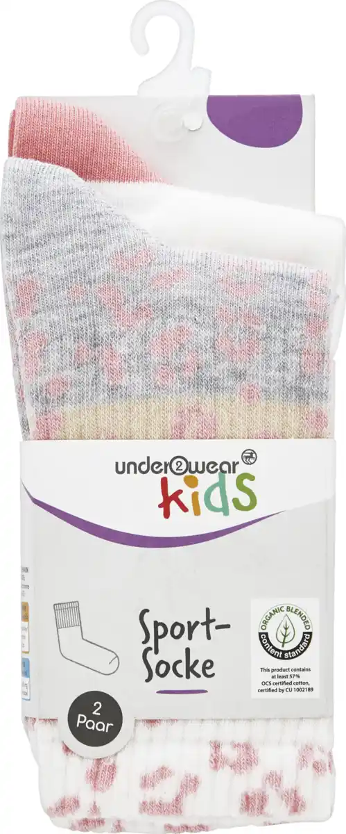 Bild 1 von under2wear kids 2er Crewso. Design w/pink 31/34 OCS