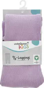 under2wear kids 7/8 Leggings Rippe 110/116 GOTS mw