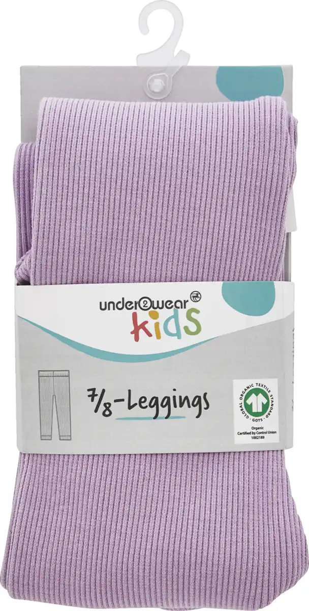 Bild 1 von under2wear kids 7/8 Leggings Rippe 110/116 GOTS mw