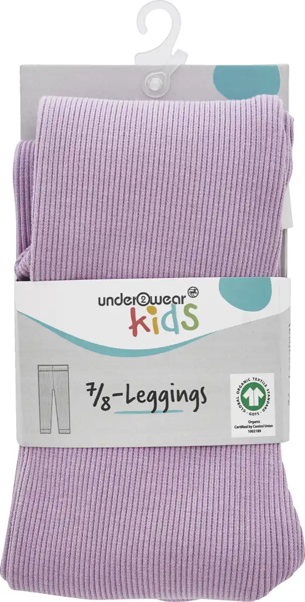 Bild 1 von under2wear kids 7/8 Leggings Rippe 134/140 GOTS mw