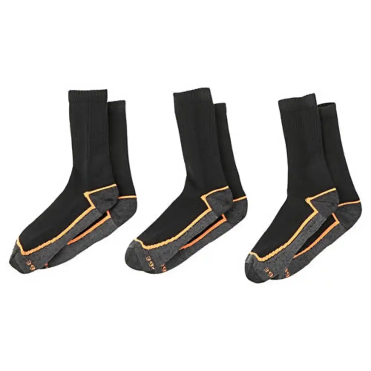 Bild 1 von TOPCRAFT Damen und Herren Arbeitsocken 3er-Pack, Orange, 35/38