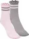 Bild 1 von IDEENWELT Damen-Ripp-Socken grau/rosa Gr. 39/42