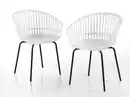 Bild 1 von Better Home 2er-Set luxuriöse Stapelbare Sühle, ca. 55 x 61,5 x 46 cm - Weiß