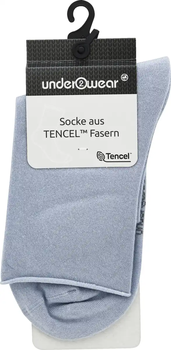 Bild 1 von under2wear Tencel Kurzschaftsocke hellblau 39/42