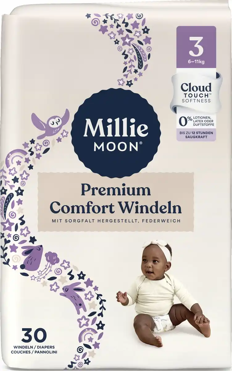 Bild 1 von Millie MOON Premium Comfort Windeln Gr. 3 (6 - 11 kg), 30 Stück