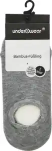 under2wear Bambus Füssling DP grau Mel. 39/42