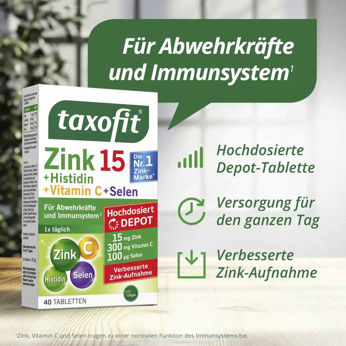 Bild 4 von taxofit Zink+Histidin+Selen Depot Tabletten, 31,5 g