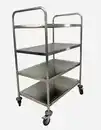 Bild 1 von Better Home Servierwagen mit 4 Böden & 4 Rollen aus Edelstahl, ca. 95 x 50 x 117 cm