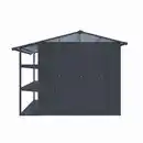 Bild 1 von Never Indoor Metallgerätehaus "LAURA", ca. 295 x 232 x 220 cm - Glänzendes Grau