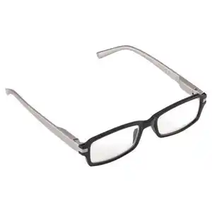 Lesebrille, Schwarz/Silber, 1.0