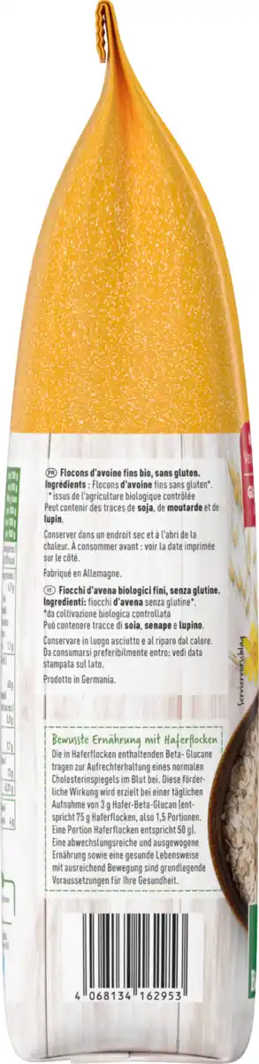 Bild 2 von enerBiO Glutenfreie Haferflocken Feinblatt Bioland, 500 g