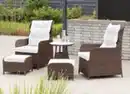 Bild 2 von Hardin 1fachgut 11tlg. Lounge-Sessel mit Hocker und Tisch inkl. Polsterauflagen - Braun
