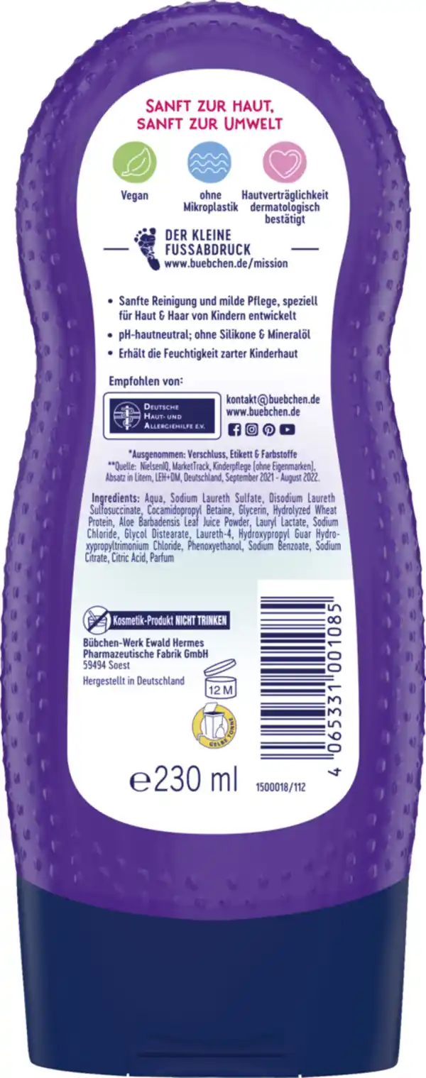 Bild 2 von Bübchen Kids 3in1 Shampoo & Duschgel + Spülung Meereszauber, 230 ml