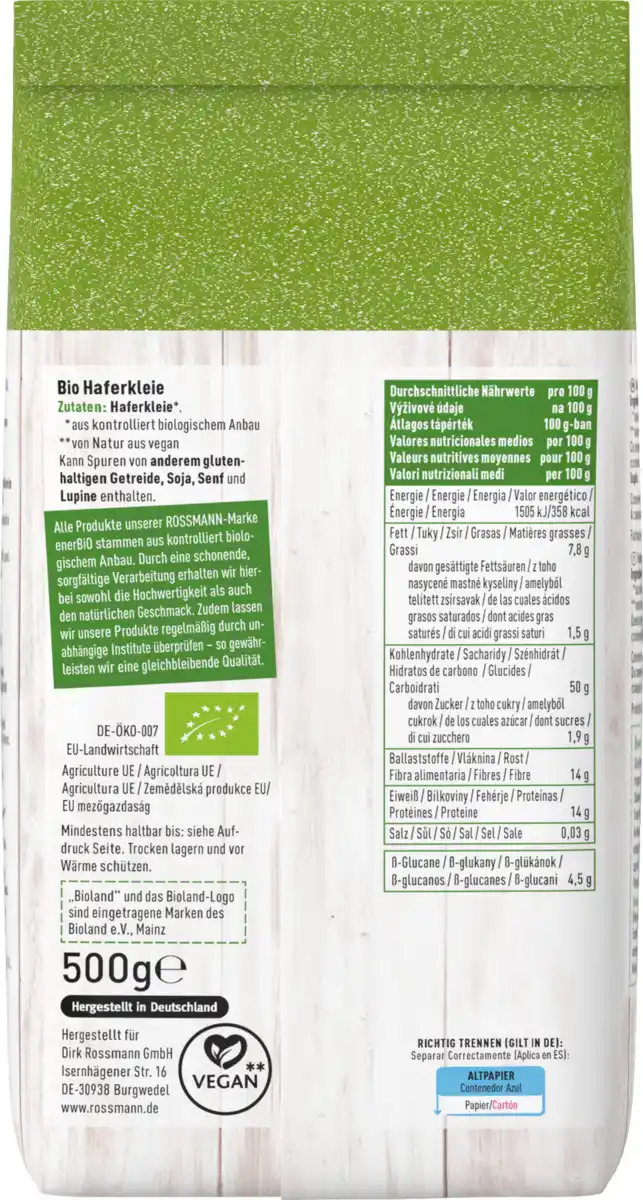 Bild 4 von enerBiO Haferkleie Bioland, 500 g
