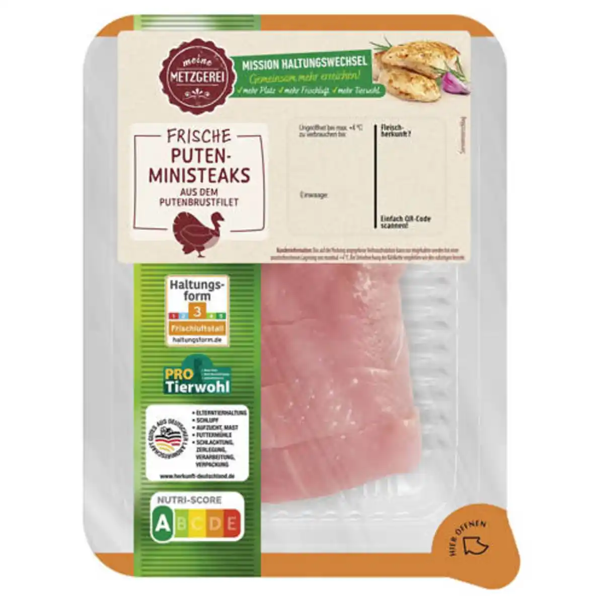 Bild 1 von MEINE METZGEREI Puten-Ministeaks 400 g
