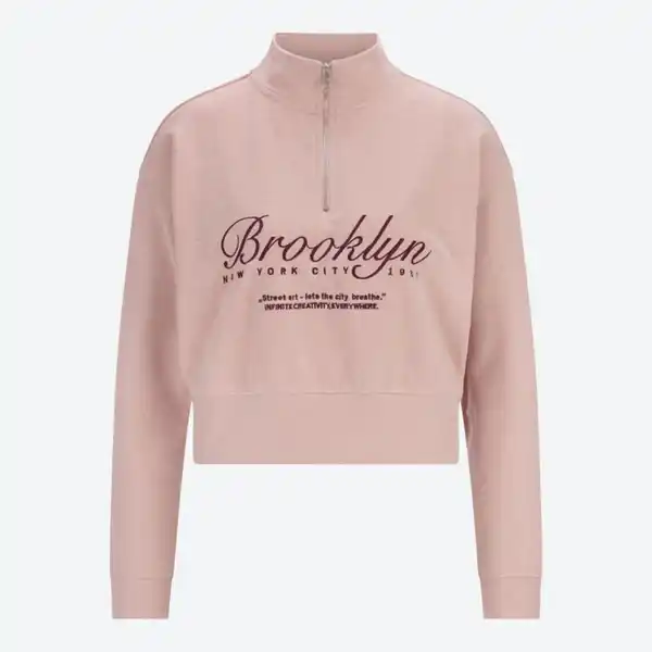 Bild 2 von Damen-Sweatshirt mit Troyerkragen