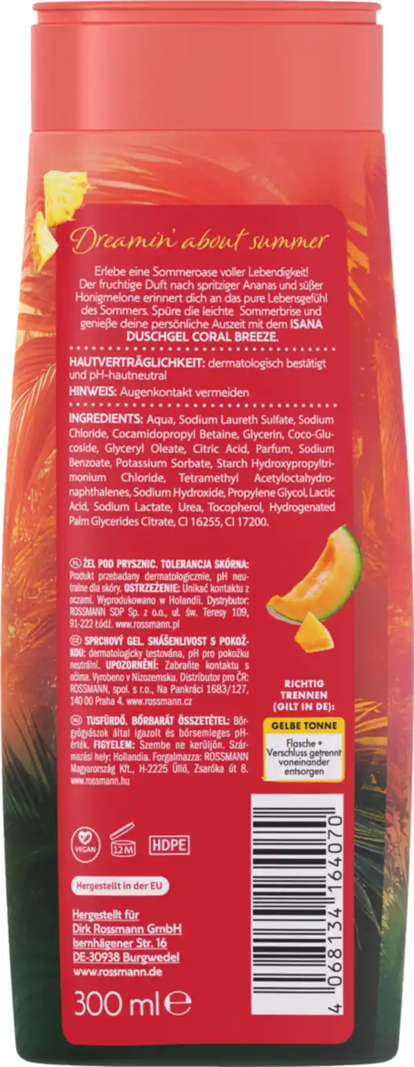 Bild 2 von ISANA Duschgel Coral Breeze, 300 ml