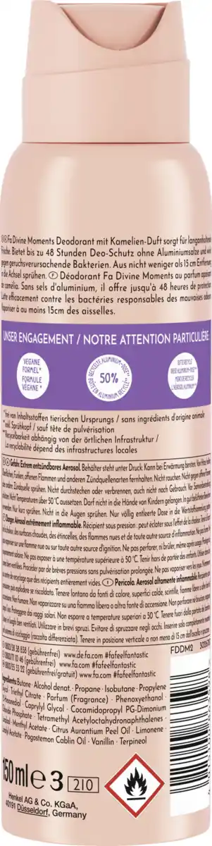 Bild 2 von Fa Deospray Calming Divine Moments, 150 ml
