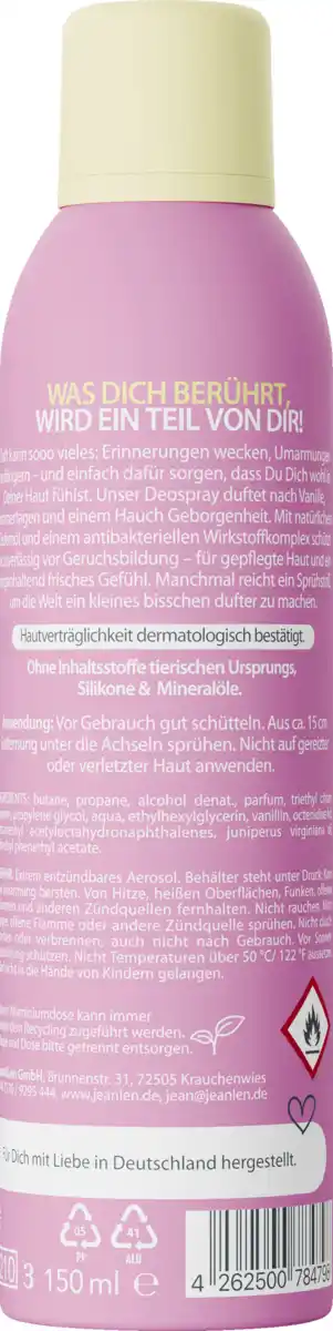 Bild 2 von Jean&Len Deospray vanilla comfort, 150 ml