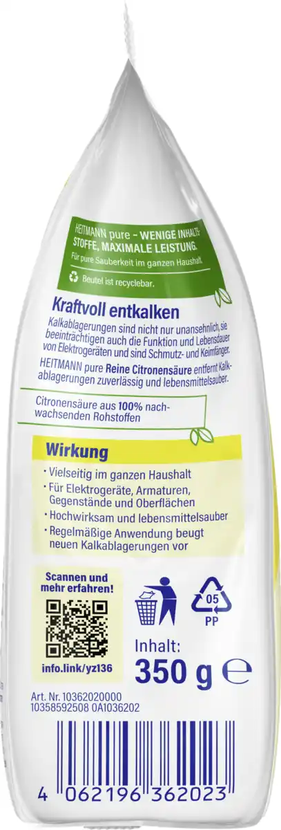 Bild 2 von Heitmann pure Reine Citronensäure, 350 g
