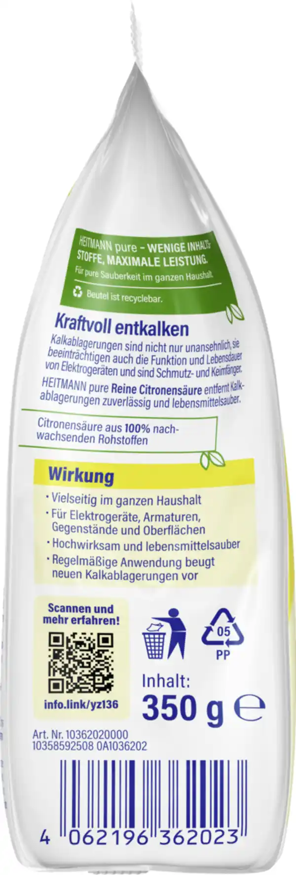 Bild 2 von Heitmann pure Reine Citronensäure, 350 g