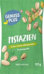 GENUSS PLUS Pistazien, mild gesalzen, 125 g