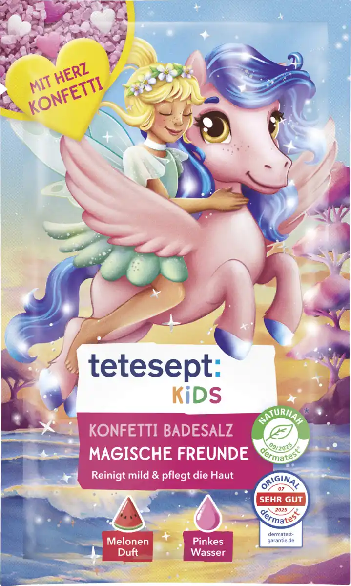 Bild 1 von tetesept Kinder Badespaß Konfetti Badesalz Magische Freunde, 45 g