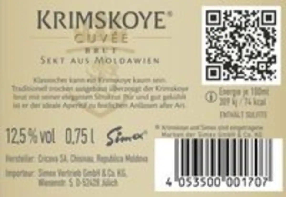 Bild 2 von Krimskoye Sekt aus Moldawien Brut