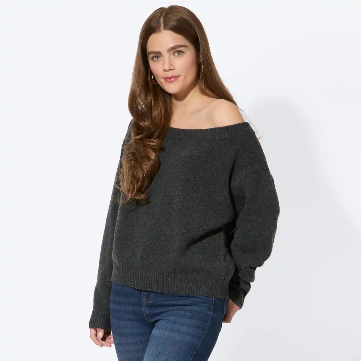 Bild 1 von Damen-Pullover mit One-Shoulder-Ausschnitt