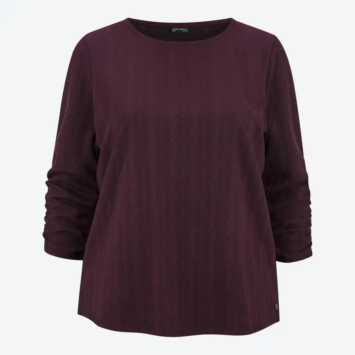 Bild 1 von Damen-Langarmshirt mit Struktur, große Größen