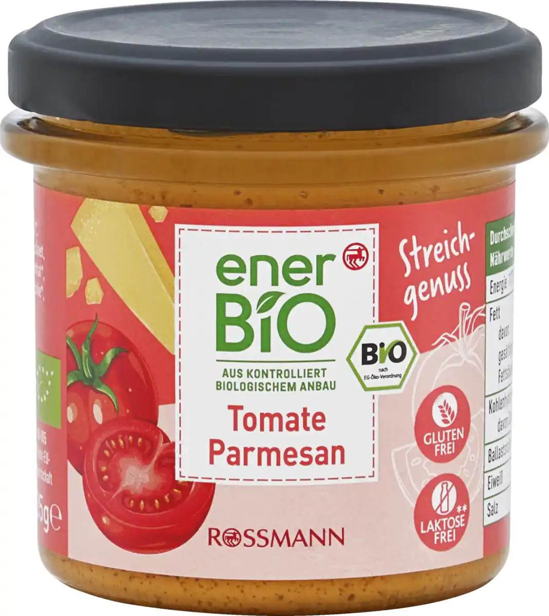 Bild 1 von enerBiO Tomate Parmesan Aufstrich, 135 g